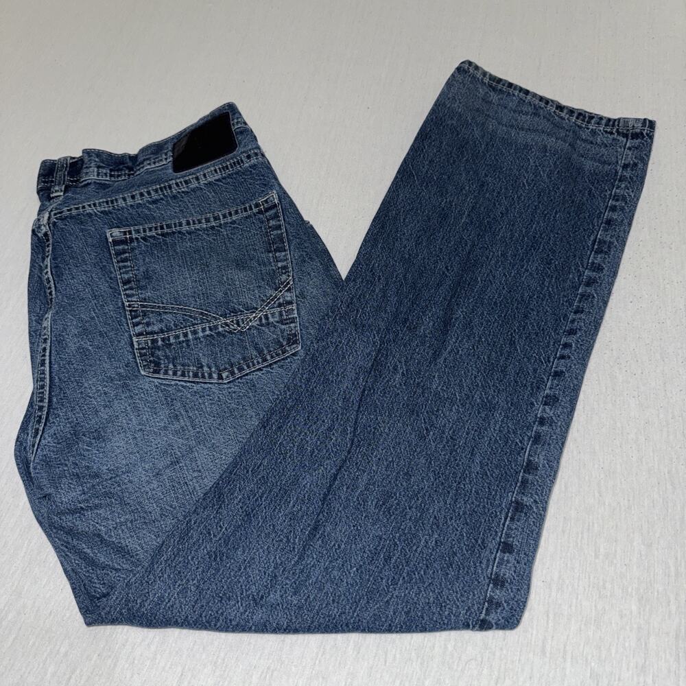Reclaim Jeans Mens 36R Blue Denim Relaxed Straight Stretch 36x30